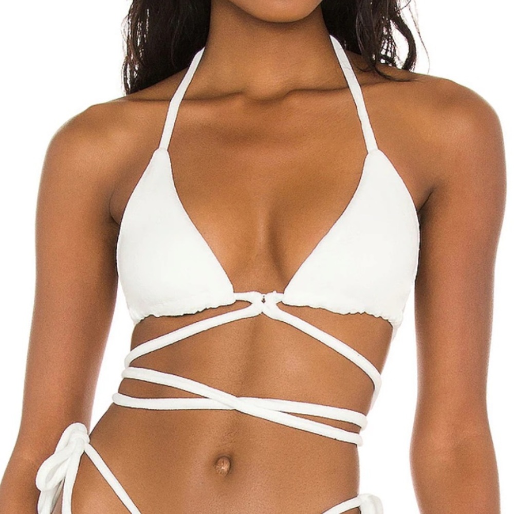 Frankie’s Bikinis “Tatum” Top in White (PL)